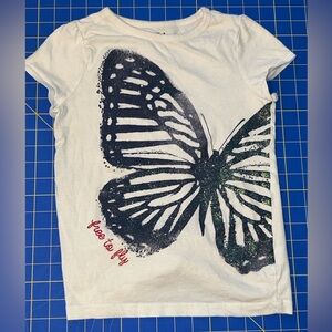 Girls Short Sleeve Butterfly Tee